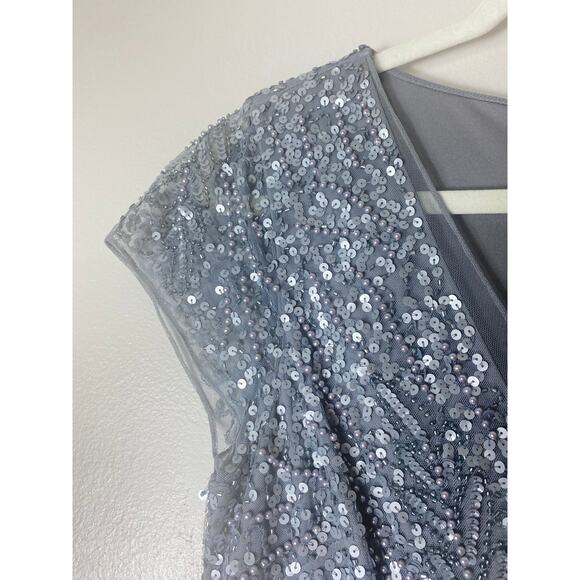 NWT ADRIANNA PAPELL DRESS GOWN MOTHER OF THE BRIDE FORMAL EVENING WEDDING GUEST - Picture 8 of 16